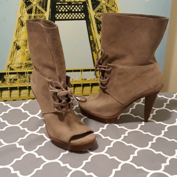 Michael Kors Shoes - Michael Kors suede heels boots sz.8M